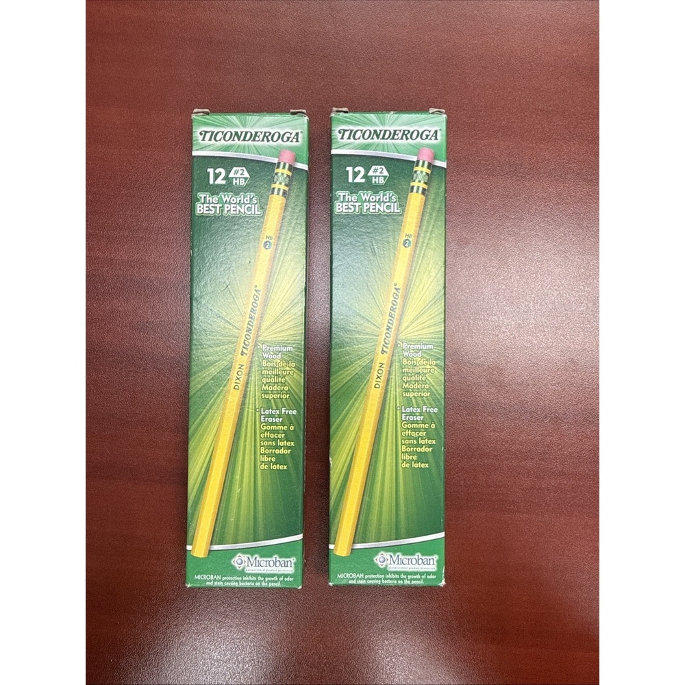 LOT OF 2 Dixon Ticonderoga Co 2009 Pencils 2HB 12 packs (24 Total Pencils)